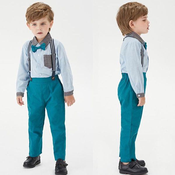 clothing sets fashion toddler boy gentleman clothes set long sleeve white blouse +suspender overalls kids outfit formal suit child
clothing sets fashion toddler boy gentleman clothes set long sleeve white blouse +suspender overalls kids outfit formal suit child