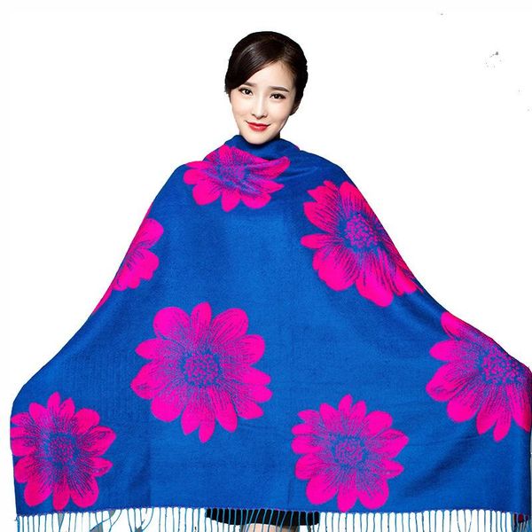 scarves shawls wraps winter cashmere-like scarf women thick warm flower pashmina blanket cape ethnic style oversized cloak poncho, Blue;gray
scarves shawls wraps winter cashmere-like scarf women thick warm flower pashmina blanket cape ethnic style oversized cloak poncho, Blue;gray
