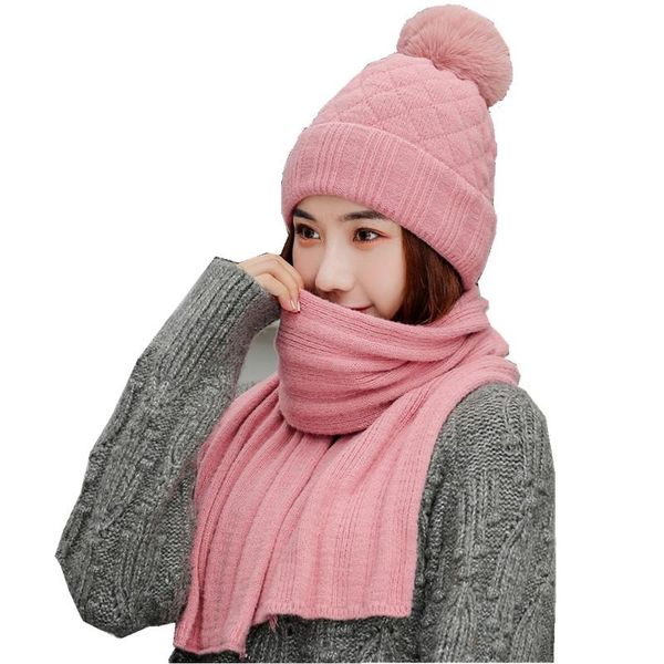 hats, scarves & gloves sets 2021 winter women hat scarf set girls fashion brand knitted two pieces female plus velvet thick casual cap, Blue;gray
hats, scarves & gloves sets 2021 winter women hat scarf set girls fashion brand knitted two pieces female plus velvet thick casual cap, Blue;gray