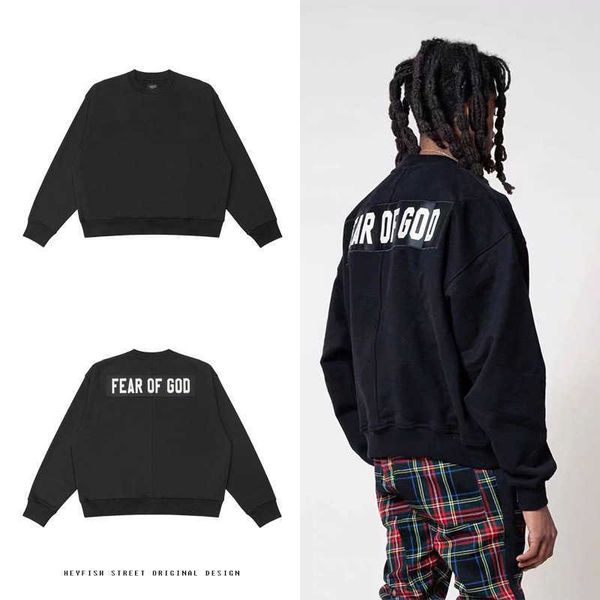 high street feel of god main line round neck sweater fog season 5 letter embroidery pulloverlnvz, Black
high street feel of god main line round neck sweater fog season 5 letter embroidery pulloverlnvz, Black