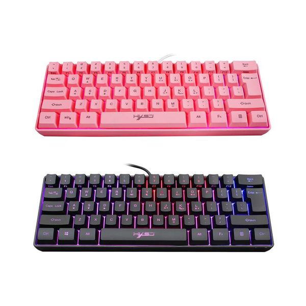 gaming keyboard mechanical feel mini wired rgb lighting 61-key for game office lappc computer keyboards
gaming keyboard mechanical feel mini wired rgb lighting 61-key for game office lappc computer keyboards