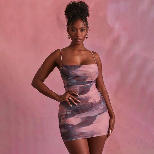 casual dresses elegant chic style women summer ruched bodycon mini dress ladies tie-up gradient print spaghetti strap short streetwear, Black;gray
casual dresses elegant chic style women summer ruched bodycon mini dress ladies tie-up gradient print spaghetti strap short streetwear, Black;gray