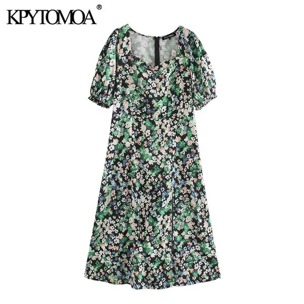 women chic fashion floral print midi dress vintage v neck short sleeve front slit female dresses vestidos mujer 210416, Black;gray
women chic fashion floral print midi dress vintage v neck short sleeve front slit female dresses vestidos mujer 210416, Black;gray