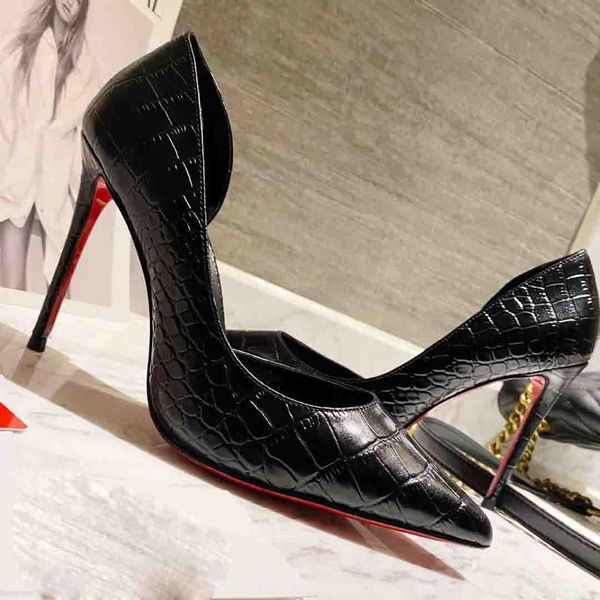 dress shoes women's side air leather sandals pointed ultra-high heels single, Black
dress shoes women's side air leather sandals pointed ultra-high heels single, Black