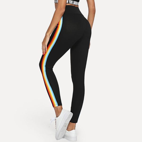 women's leggings women elastic waist wide waistband stripe side stretch pencil pants workout female silm jeggings leggins, Black
women's leggings women elastic waist wide waistband stripe side stretch pencil pants workout female silm jeggings leggins, Black