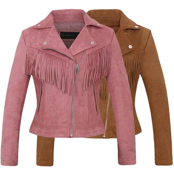women's leather & faux women long sleeve back tassels jacket the misfit fringe color brown slim boyfriend style pu coat, Black
women's leather & faux women long sleeve back tassels jacket the misfit fringe color brown slim boyfriend style pu coat, Black