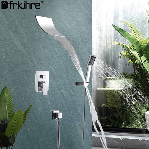dfrkjhre bathroom wall mount waterfall shower faucets set chrome system single handle cold and mixer faucet tap sets
dfrkjhre bathroom wall mount waterfall shower faucets set chrome system single handle cold and mixer faucet tap sets