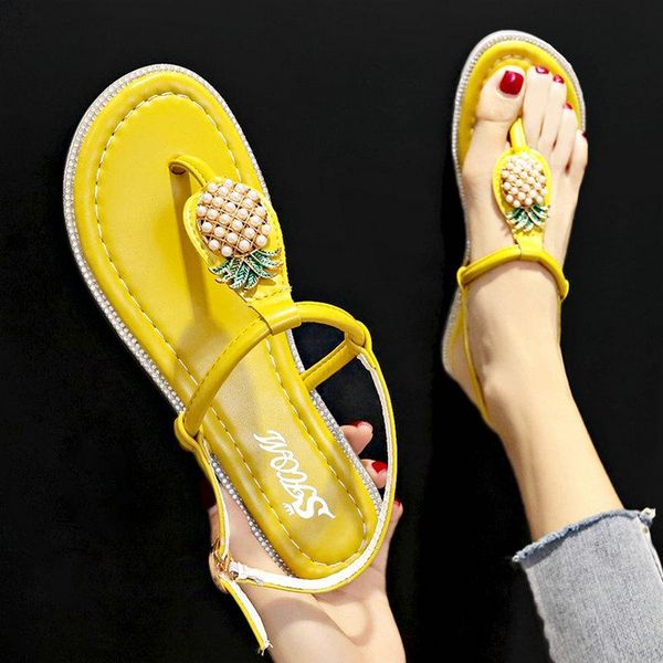 size 35-40 2021 summer women's pineapple sandals flat heels fashion shoes for woman casual ladies beach bikini slippers, Black
size 35-40 2021 summer women's pineapple sandals flat heels fashion shoes for woman casual ladies beach bikini slippers, Black