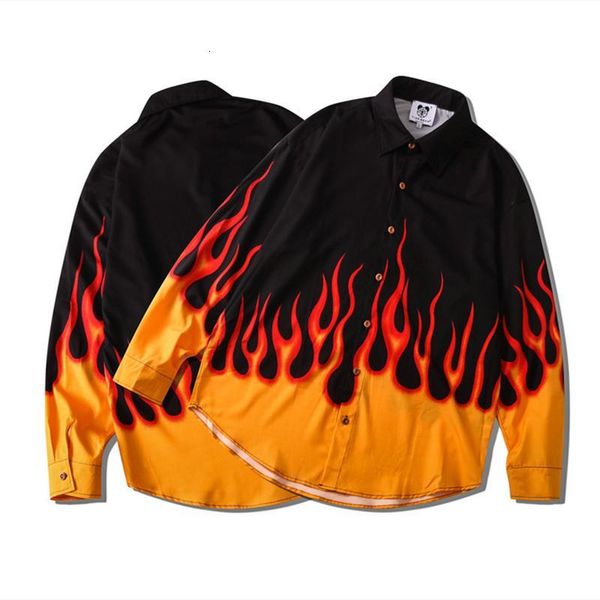 men's casual shirts hawaiian beach fire flame print long sleeve button blouse shirt mens streetwear hip hop fashion harajuku male gr45, White;black
men's casual shirts hawaiian beach fire flame print long sleeve button blouse shirt mens streetwear hip hop fashion harajuku male gr45, White;black