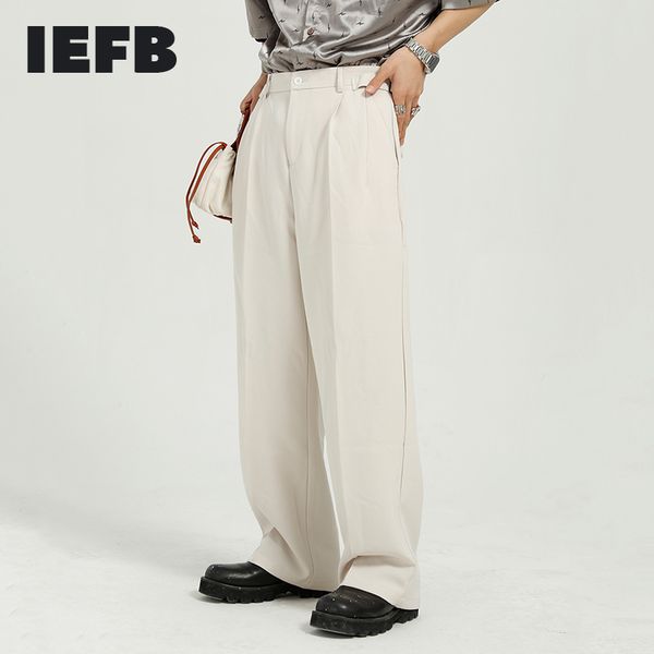 iefb men's summer suit pants korean casual loose straight trousers trend solid color causal wide leg pants black 9y7447 210524
iefb men's summer suit pants korean casual loose straight trousers trend solid color causal wide leg pants black 9y7447 210524