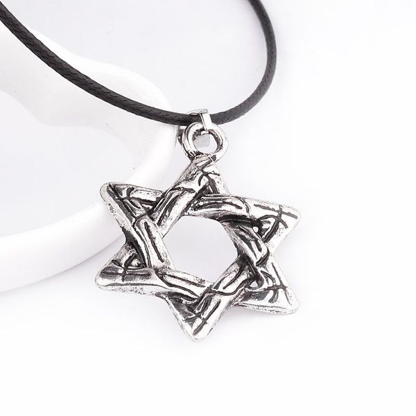 pendant necklaces european and american vintage jewelry with star of david six-pointed solomon logo fashion necklace for women, Silver
pendant necklaces european and american vintage jewelry with star of david six-pointed solomon logo fashion necklace for women, Silver