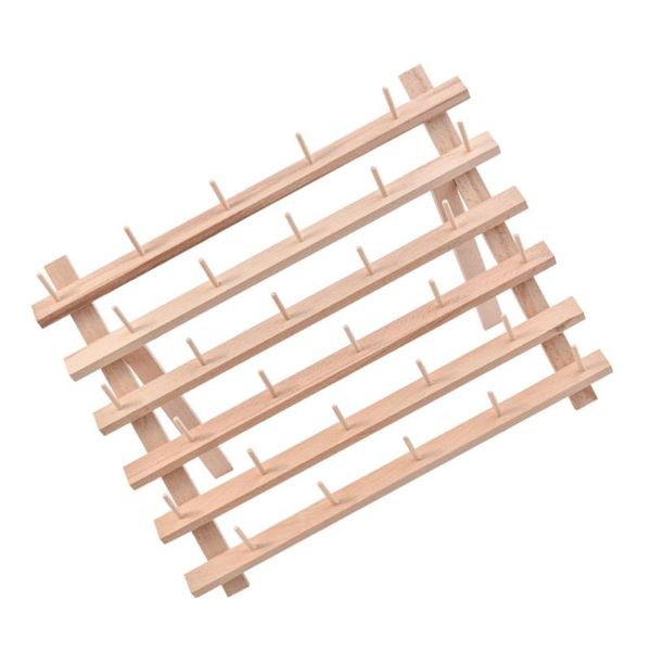 hooks & rails 30 spool cone thread stand rack foldable wood organizer embroidery machine sewing storage holder 
hooks & rails 30 spool cone thread stand rack foldable wood organizer embroidery machine sewing storage holder