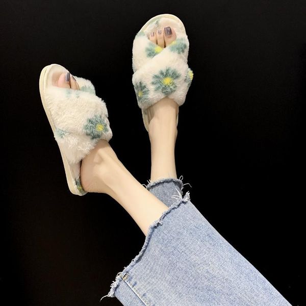 cotton slippers women's autumn and winter interior home warm plush daisy fluffy, Black
cotton slippers women's autumn and winter interior home warm plush daisy fluffy, Black