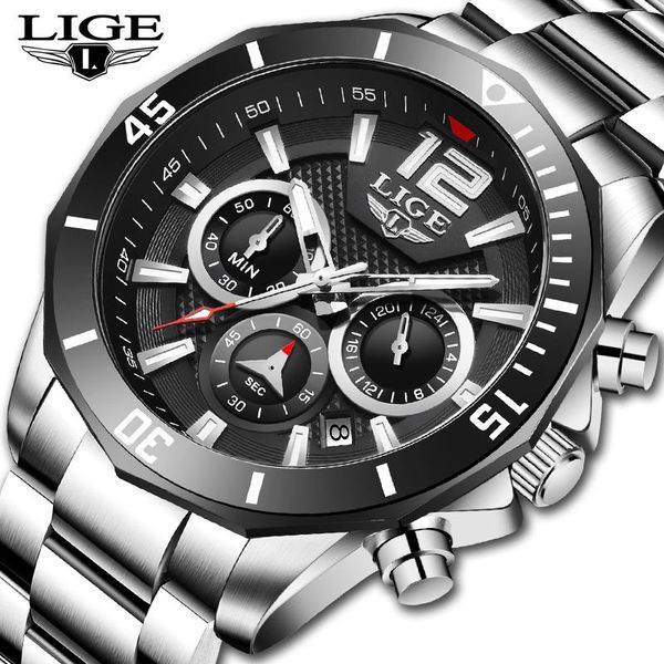 wristwatches lige stainless steel watches mens sport waterproof luminous chronograph quartz men watch relogio masculino, Slivery;brown
wristwatches lige stainless steel watches mens sport waterproof luminous chronograph quartz men watch relogio masculino, Slivery;brown
