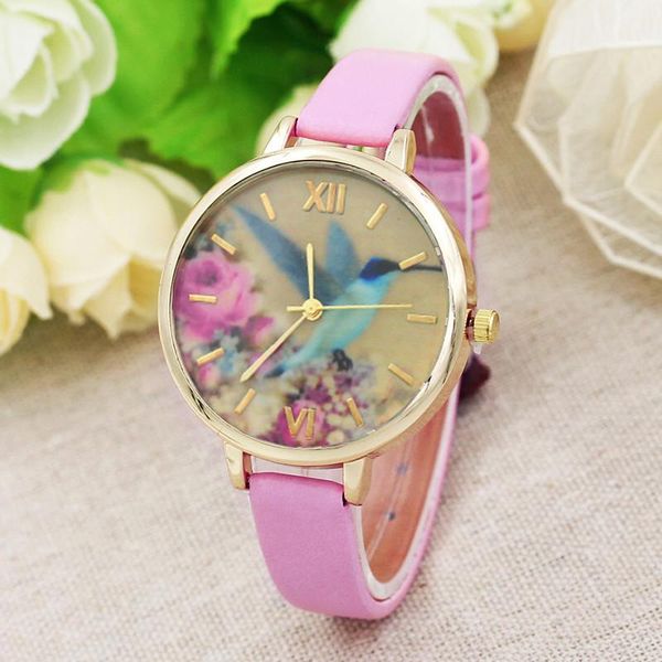 wristwatches fashion blue hummingbird women leather band analog quartz movement wrist watches bayan kol female round retro dial clocks, Slivery;brown
wristwatches fashion blue hummingbird women leather band analog quartz movement wrist watches bayan kol female round retro dial clocks, Slivery;brown