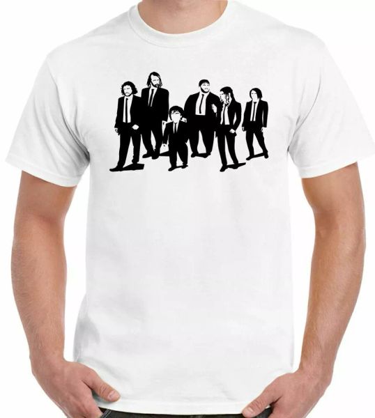 reservoir dogs t-shirt game throne mens parody, White;black
reservoir dogs t-shirt game throne mens parody, White;black