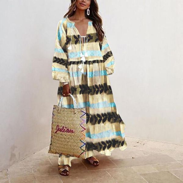 casual dresses women's summer fashion boho floral print long sleeve maxi dress bohemian beach v-neck holiday female robe, Black;gray
casual dresses women's summer fashion boho floral print long sleeve maxi dress bohemian beach v-neck holiday female robe, Black;gray