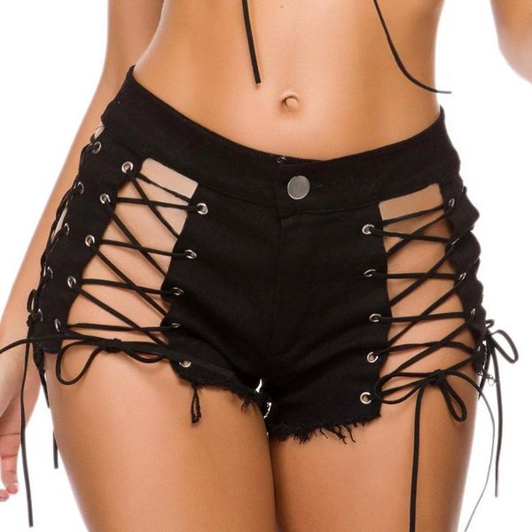 fashion mini high waist shorts women summer ripped hole jean slim side cross lace up skinny women's, White;black
fashion mini high waist shorts women summer ripped hole jean slim side cross lace up skinny women's, White;black