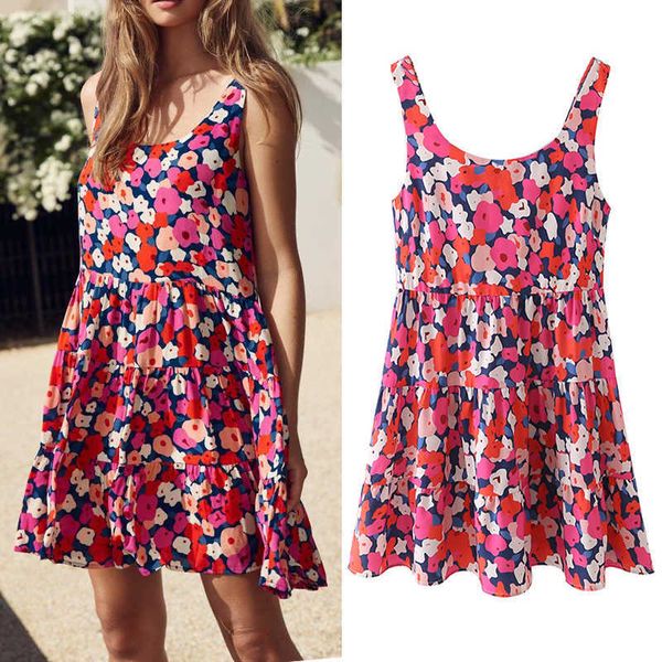 dress summer fashion big o-neck small floral red women dress casual chic street youth student vacation 210601, Black;gray
dress summer fashion big o-neck small floral red women dress casual chic street youth student vacation 210601, Black;gray