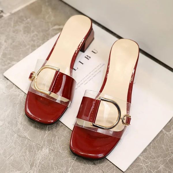 classic square heel light non-slip sandals peep-toe slides beige white transparent buckle shallow women slippers, Black
classic square heel light non-slip sandals peep-toe slides beige white transparent buckle shallow women slippers, Black