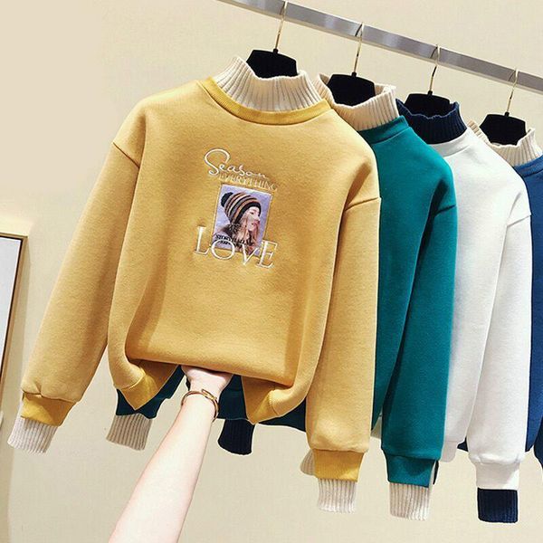 women's hoodies & sweatshirts fake two short half-high collar sweater 2021 autumn and winter thickened velvet korean pullover clothing, Black
women's hoodies & sweatshirts fake two short half-high collar sweater 2021 autumn and winter thickened velvet korean pullover clothing, Black