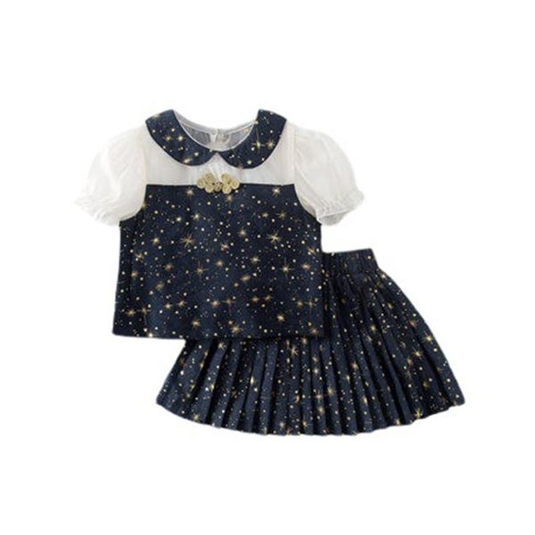 girls sets 2021 summer kids clothes suits toddler retro doll collar pleated star skirt 2pcs outfits children clothing 2-6y, White
girls sets 2021 summer kids clothes suits toddler retro doll collar pleated star skirt 2pcs outfits children clothing 2-6y, White