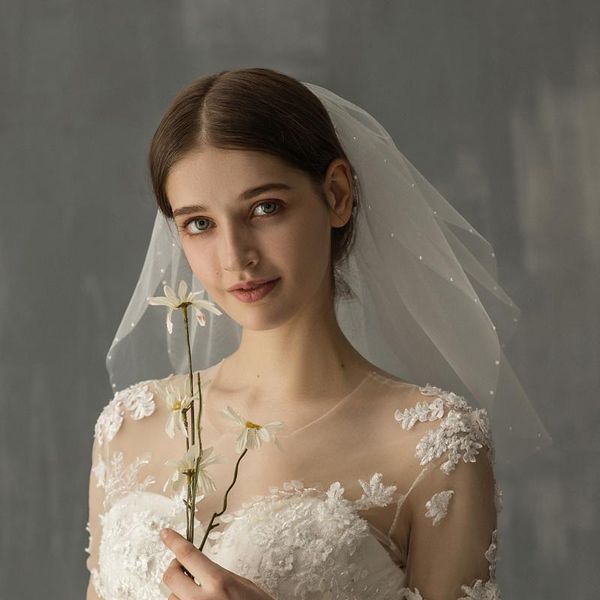 bridal veils simple elegant shoulder length wedding veil 2-layer soft mesh beading headdress for travel studio po v627, Black
bridal veils simple elegant shoulder length wedding veil 2-layer soft mesh beading headdress for travel studio po v627, Black