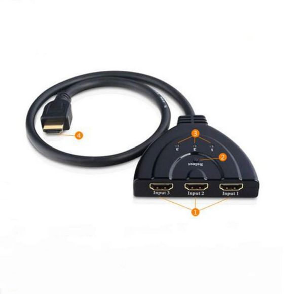 audio cables & connectors 1.4b 4k*2k 1080p switcher switch 3 in 1 out port hub mini splitter adapter cable for hdtv xbox ps3 ps4
audio cables & connectors 1.4b 4k*2k 1080p switcher switch 3 in 1 out port hub mini splitter adapter cable for hdtv xbox ps3 ps4
