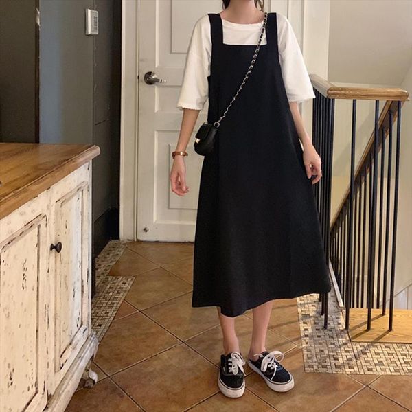 casual dresses dress women summer korean loose long womens sleeveless mid-calf solid a-line square collar simple all-match chic, Black;gray
casual dresses dress women summer korean loose long womens sleeveless mid-calf solid a-line square collar simple all-match chic, Black;gray