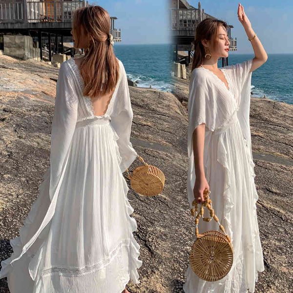 factoryoip7 factoryu6j9 resort new fairy beach sanya and long seaside skirt bohemian high waist open back dress, White;black
factoryoip7 factoryu6j9 resort new fairy beach sanya and long seaside skirt bohemian high waist open back dress, White;black