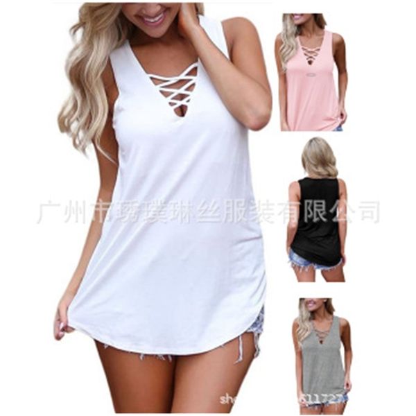 fashion t-shirts 2021 women's casual suspender vest basic style, White
fashion t-shirts 2021 women's casual suspender vest basic style, White