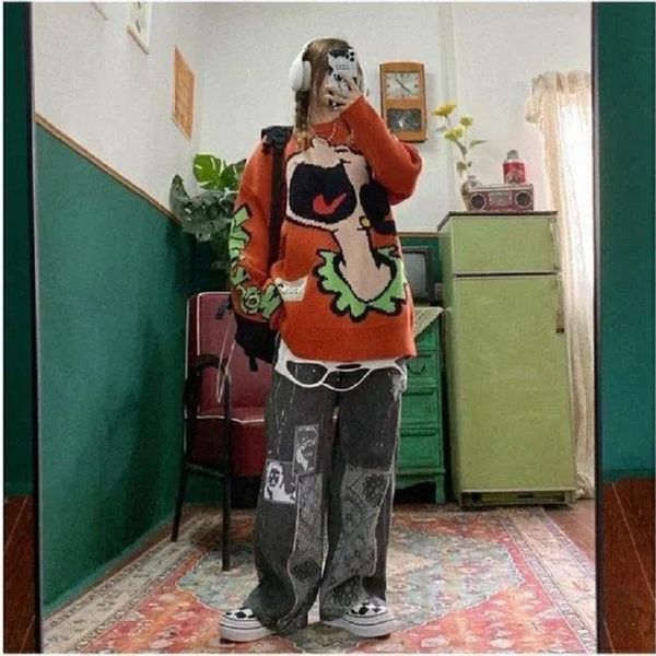 women's pants & capris korean street hip-hop high casual loose retro striped printed patch jeans trousers park oversize pocket clothes, Black;white
women's pants & capris korean street hip-hop high casual loose retro striped printed patch jeans trousers park oversize pocket clothes, Black;white