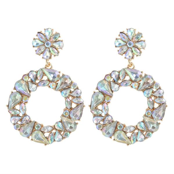 colorful full rhinestone flower round statement drop dangle earrings women crystal jewelry accessories, Silver
colorful full rhinestone flower round statement drop dangle earrings women crystal jewelry accessories, Silver