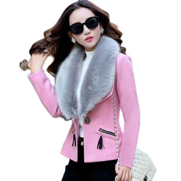 women's wool & blends 2021women woolen coat jacket female autumn winter overcoat short slim ladies fashion big fur collar coats b, Black
women's wool & blends 2021women woolen coat jacket female autumn winter overcoat short slim ladies fashion big fur collar coats b, Black