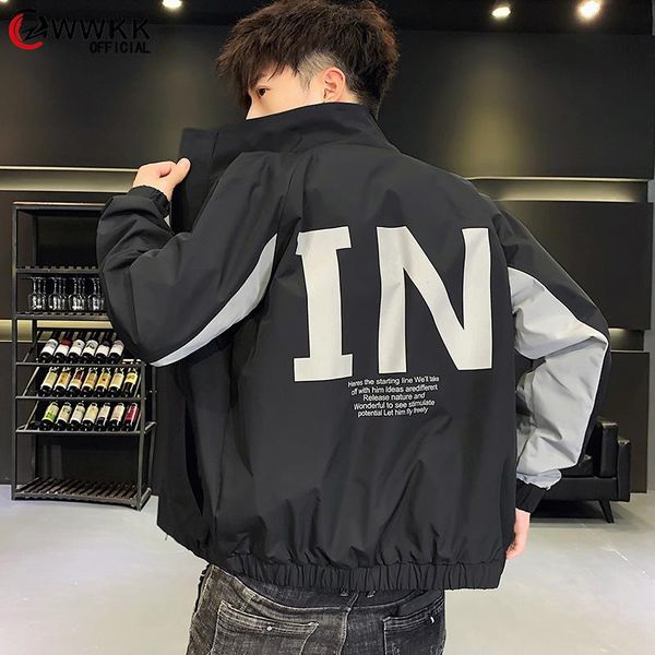 men's jackets wwkk 2021 spring men jacket coats casual solid color stand collar business brand clothing male outwear, Black;brown
men's jackets wwkk 2021 spring men jacket coats casual solid color stand collar business brand clothing male outwear, Black;brown