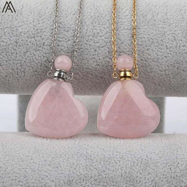 pendant necklaces heart shape natural pink quartz perfume bottle stainless steel necklace women fashion jewelry dss-211ambh, Silver
pendant necklaces heart shape natural pink quartz perfume bottle stainless steel necklace women fashion jewelry dss-211ambh, Silver