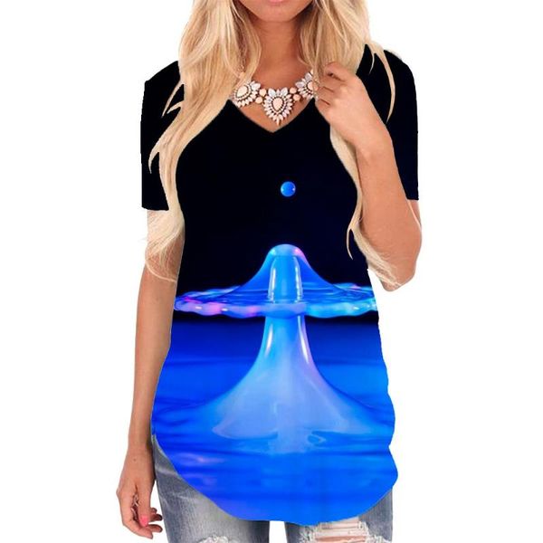 women's t-shirt giyu brand water droplets t shirt women v-neck tshirt abstract print blue funny shirts womens clothing, White
women's t-shirt giyu brand water droplets t shirt women v-neck tshirt abstract print blue funny shirts womens clothing, White