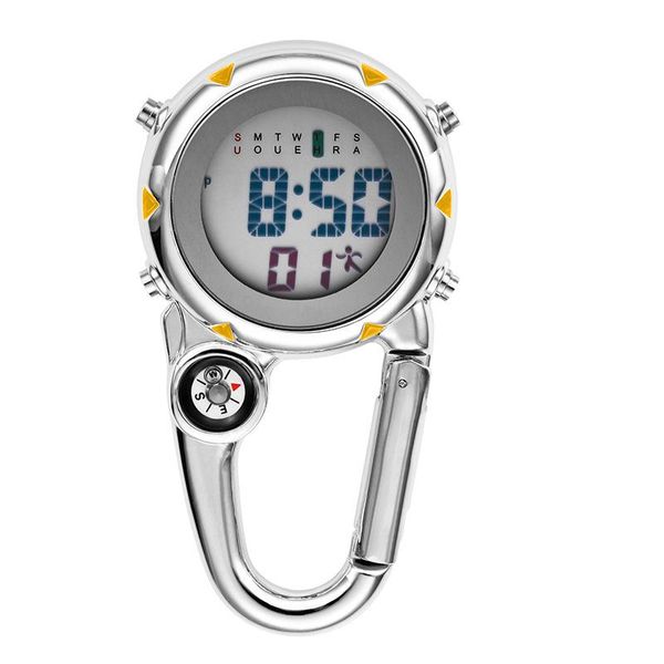 wristwatches vintage clip on carabiner digital watch for hikers outdoor construction workers backpack clock luminous hands watches, Slivery;brown
wristwatches vintage clip on carabiner digital watch for hikers outdoor construction workers backpack clock luminous hands watches, Slivery;brown