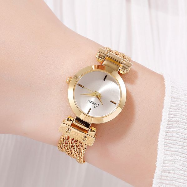 french gold watch women's fashion new bracelet watch high grade quartz watch, Slivery;brown
french gold watch women's fashion new bracelet watch high grade quartz watch, Slivery;brown