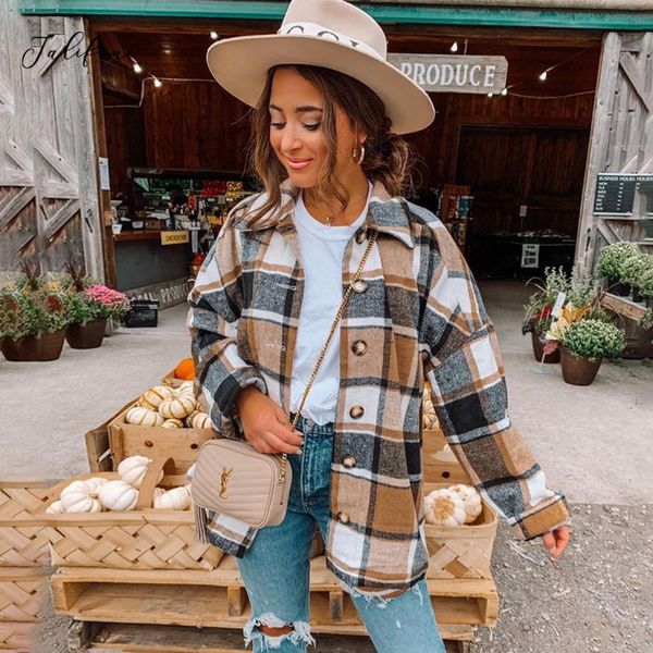 women casual plus size loose long blouses shirts green plaid long sleeve button up turn down collared jacket spring 210415, White
women casual plus size loose long blouses shirts green plaid long sleeve button up turn down collared jacket spring 210415, White