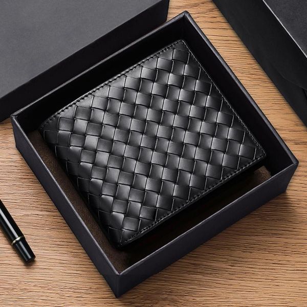 men wallets 100% leather baby cow short money clip fashion woven wallet simple business 2021 spot, Red;black
men wallets 100% leather baby cow short money clip fashion woven wallet simple business 2021 spot, Red;black