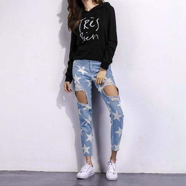 women's pants & capris women stylish and fashion design autumn hole broken knee print denim cropped jeans, Black;white
women's pants & capris women stylish and fashion design autumn hole broken knee print denim cropped jeans, Black;white
