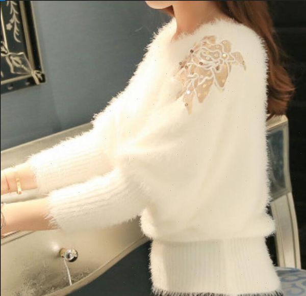 fashion womens sweater korean loose soft bat knitted bottoming shirt mohair pullover tide spring autumn female, White;black
fashion womens sweater korean loose soft bat knitted bottoming shirt mohair pullover tide spring autumn female, White;black