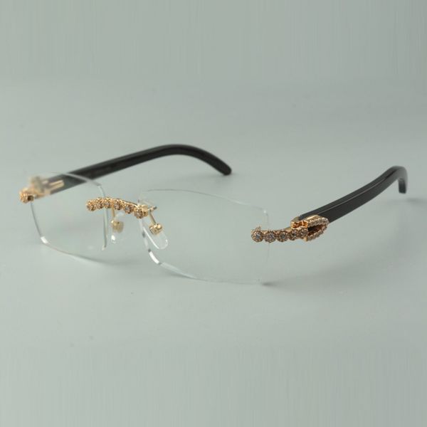 designer bouquet diamond buffs glasses frames 3524012 with natural black buffalo horn temples and 56mm lens, Silver
designer bouquet diamond buffs glasses frames 3524012 with natural black buffalo horn temples and 56mm lens, Silver
