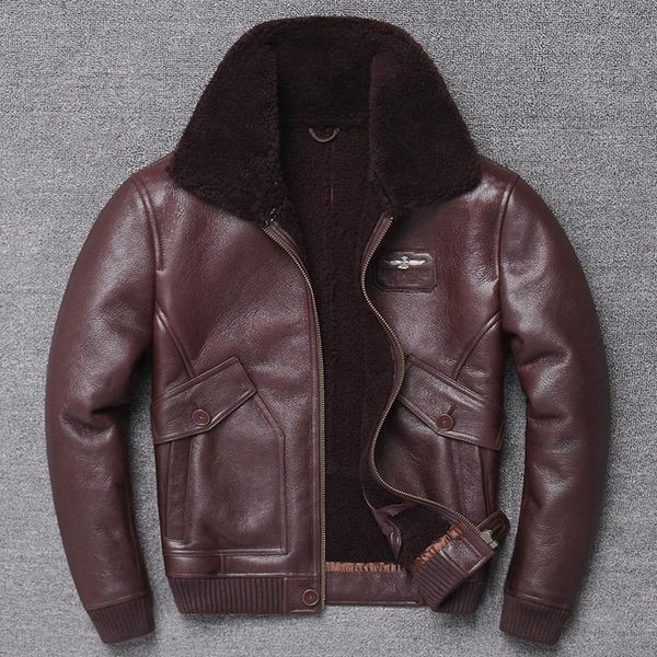 men's leather & faux zvaqs 2021 genuine jacket with removable sheepskin and wool reversible wear locomotive fur winter coat, Black
men's leather & faux zvaqs 2021 genuine jacket with removable sheepskin and wool reversible wear locomotive fur winter coat, Black