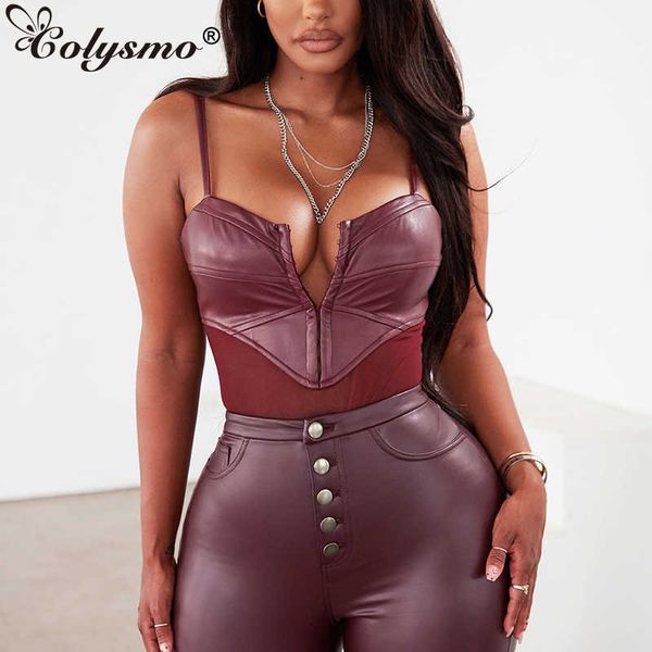 colysmo leather mesh bodysuit women see through patchwork 2 layers elastic pads adjustable straps ladies party romper 210527, Black;white
colysmo leather mesh bodysuit women see through patchwork 2 layers elastic pads adjustable straps ladies party romper 210527, Black;white