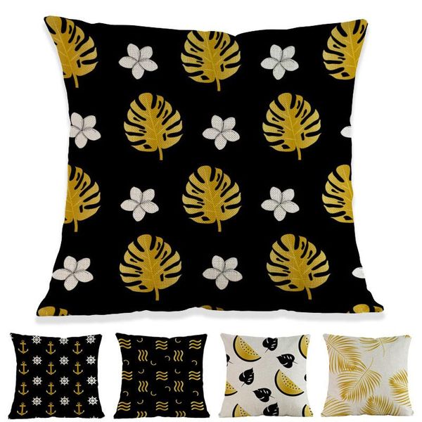 cushion/decorative pillow nordic tropical plant gold black leaves palm monstera leaf anchor case home sofa chair room decorative cushion cov
cushion/decorative pillow nordic tropical plant gold black leaves palm monstera leaf anchor case home sofa chair room decorative cushion cov