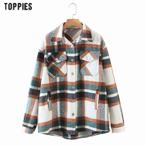 ies vintage plaid woolen shirts jacket woman loose turn down collar shirts fashion streetwear 210412, White
ies vintage plaid woolen shirts jacket woman loose turn down collar shirts fashion streetwear 210412, White