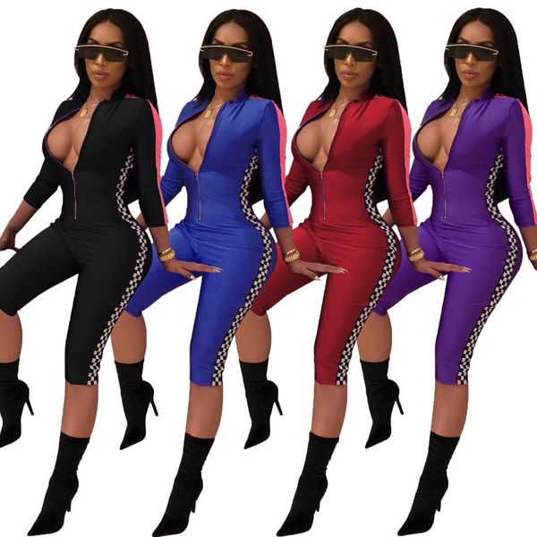 women's jumpsuits & rompers summer playsuits shorts casual one piece v-neck front zipper plaid print bodycon jumpsuit fitness bodysuit, Black;white
women's jumpsuits & rompers summer playsuits shorts casual one piece v-neck front zipper plaid print bodycon jumpsuit fitness bodysuit, Black;white