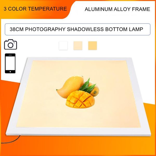 flash heads 38cm pography shadowless bottom led lamp pad three-color temperature stepless dimming aluminum alloy frame acrylic panel
flash heads 38cm pography shadowless bottom led lamp pad three-color temperature stepless dimming aluminum alloy frame acrylic panel